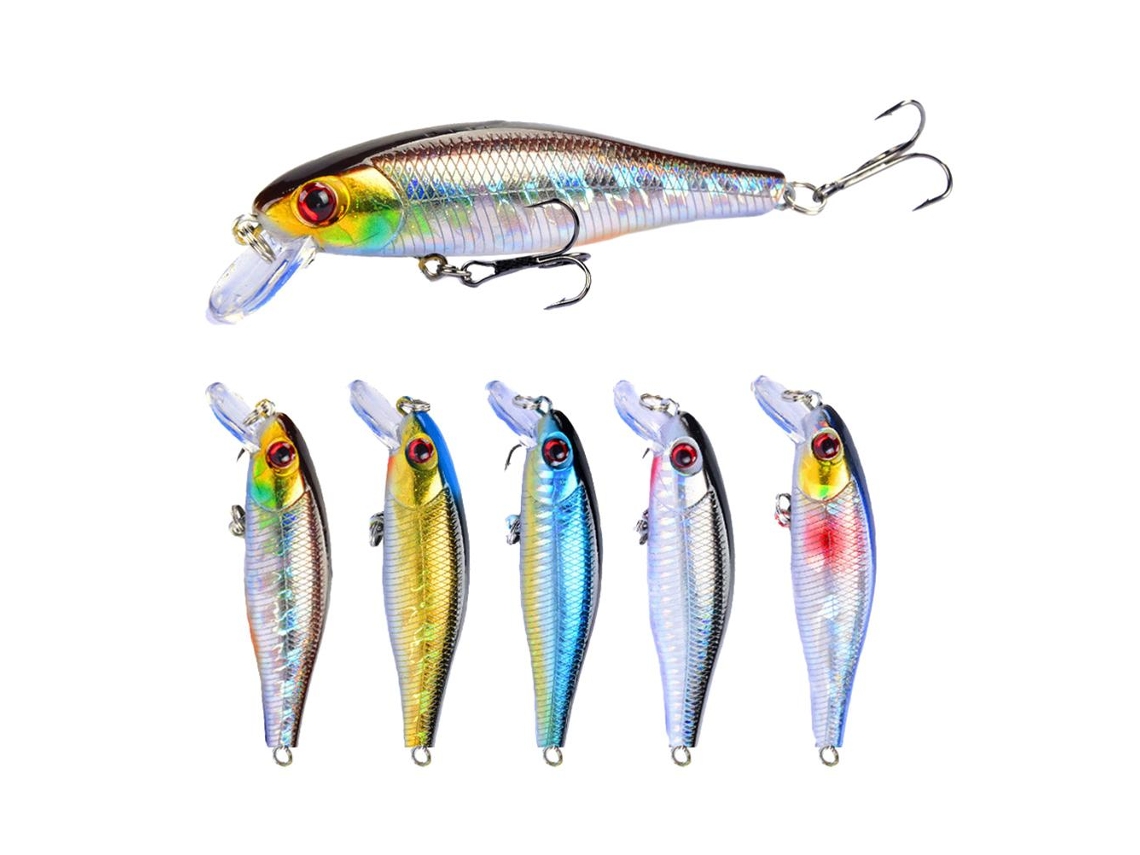 2026rebe-5 Pcs Lures De Pesca Bait Duro 3d Crank Baits Wobbler Anzuelos Dobles Sumergible 8.5cm 9.2g