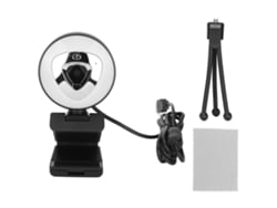 Webcam 1080p Hd Con Micrófono 30fps Luz De Relleno Plug And Play Cámara Para Pc