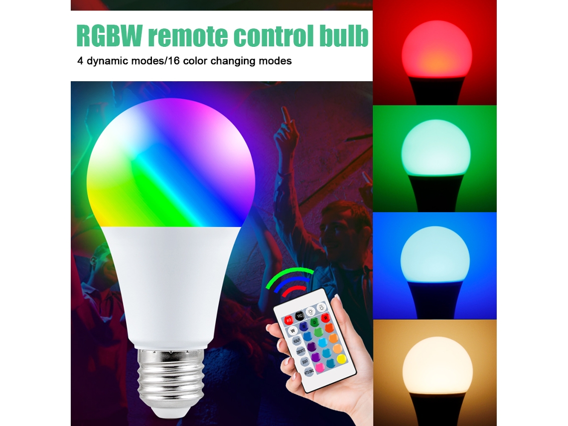 MEOIRUERY Bombillas LED RGB Coloridas con Mando a Distancia y Brillo Ajustable