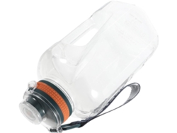Botella de agua deportiva transparente y reutilizable para el gimnasio y el fitness.