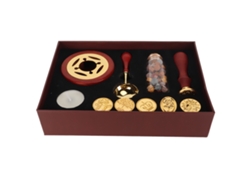 Kit De Sellado Con Cera Con 5 Cabezales Reemplazables, Cuchara Calefactora Para Sobres E Invitaciones.