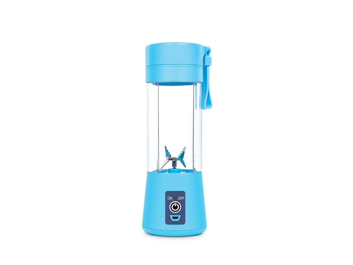 Licuadora portátil recargable por USB, 6 tazas, exprimidor de cítricos, limón, verduras, frutas, máquina de cocina, Gusshious, azul