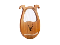 Arpa de lira, 16 cuerdas, construcción de caoba maciza, color de madera 1 OEM
