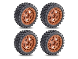 White4pcs Upgraded Tires Wheel Rims For Arrma 1/18 2s Typhon Grom Rc Cars Vehicles Models Spare Parts Accessories