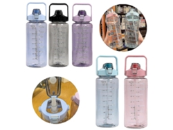 Botella De Agua Deportiva Motivacional De 2l Con Pajita De Plástico. Rosewell