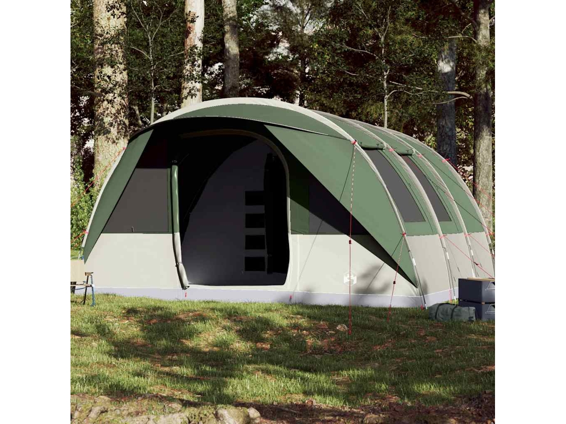 Tienda De Campaña Familiar Túnel 7 Personas Impermeable Verde