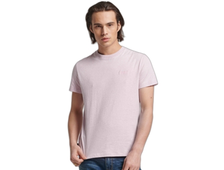Camiseta para Hombre SUPERDRY (XL - Algodón - Rosa)