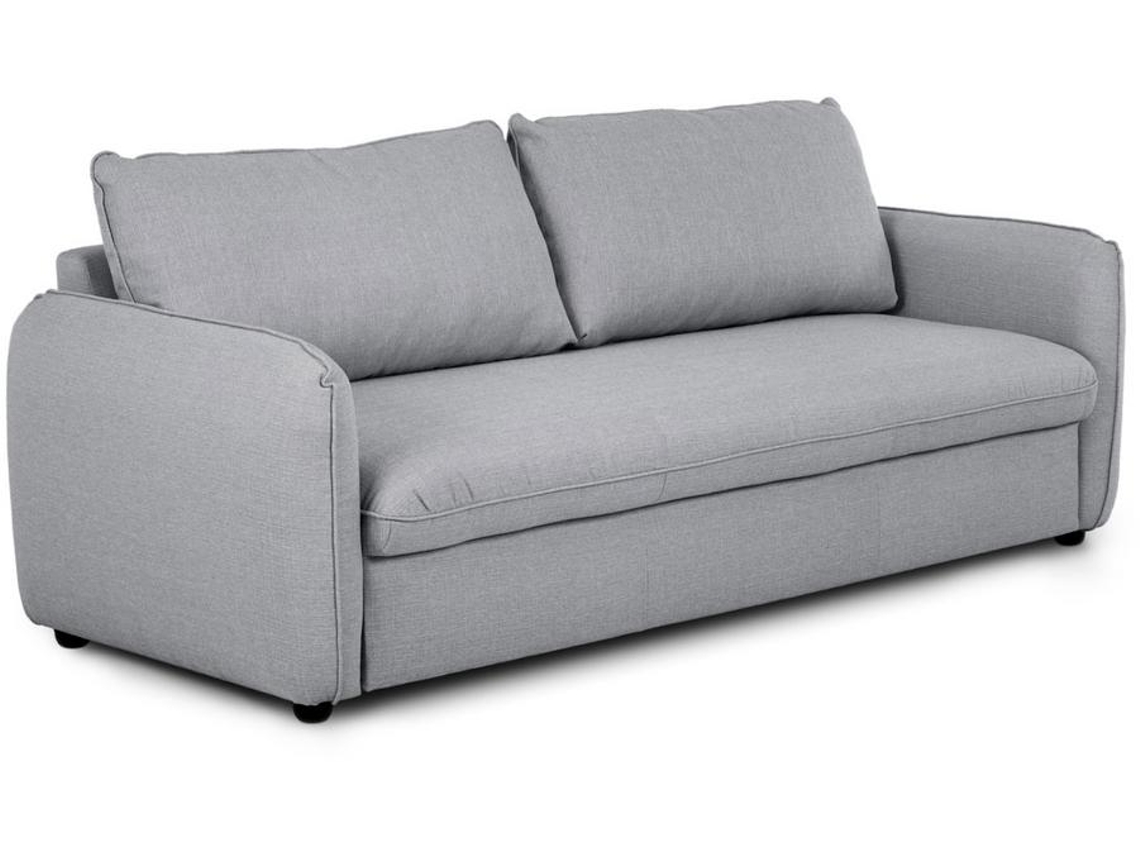 Sofá Cama 3 Plazas BUDWING Chloé Gris c/ apertura fácil (225 x 140 x 91 cm)