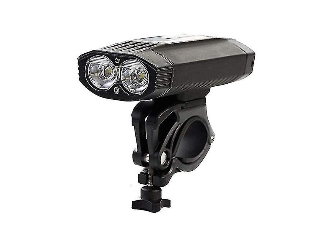 YIZHOOD Luz de bicicleta de montañismo impermeable recargable por USB DES892 (negro)