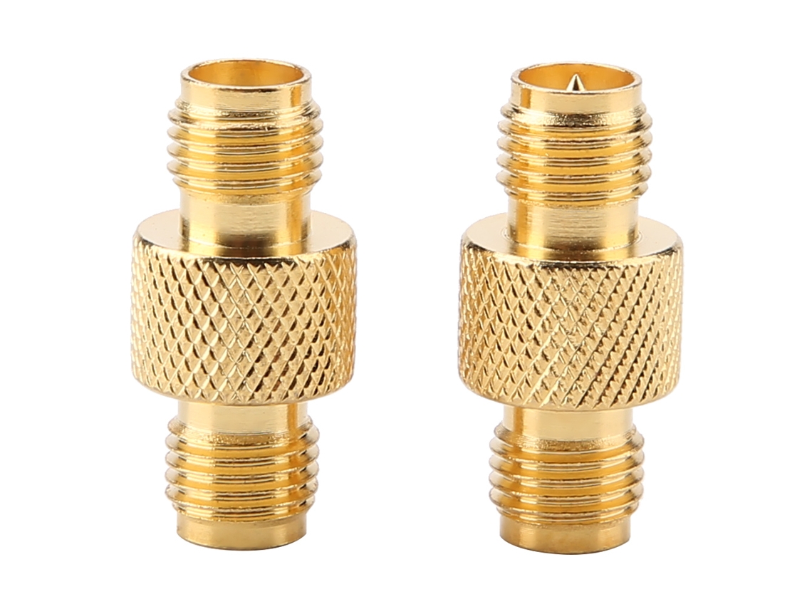 2 adaptadores coaxiales RF SMA hembra a conector RP SMA hembra (prueba)
