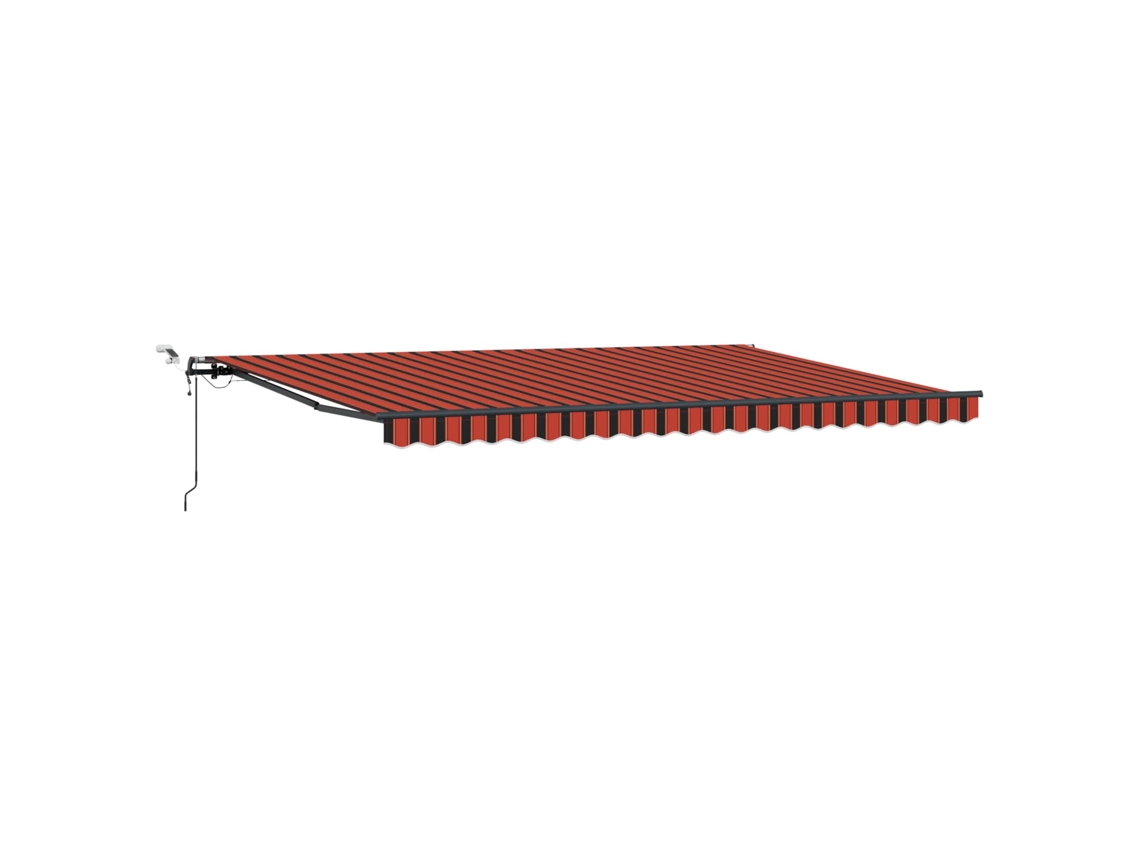 Maison Exclusive - Toldo Retráctil Naranja Y Marrón 500 X 350 Cm Poliéster