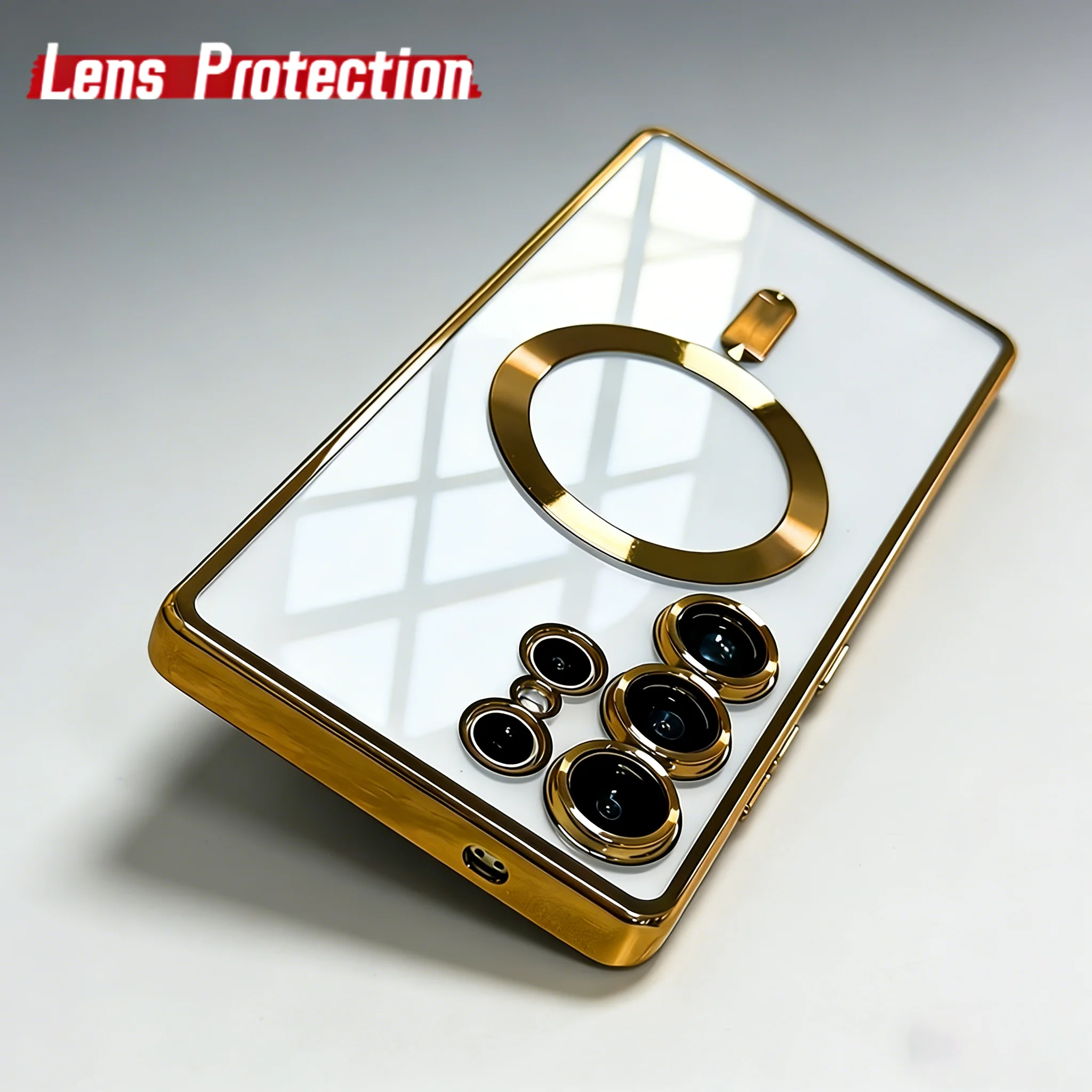 (galaxy S21 Dorado) Funda Protectora De Carga Inalámbrica Magnética Samsung Magsafe