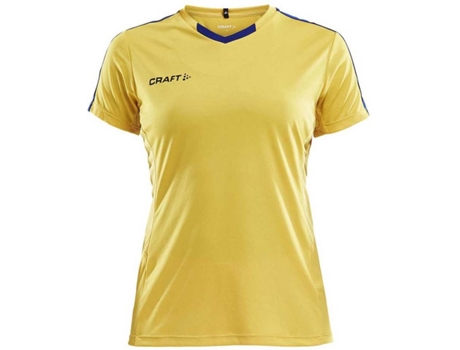 Camiseta de Mujer para Fútbol CRAFT Progress Contrast Amarillo (S)