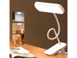 Lámpara de mesa LED con clip, 3 modos de color, luz con clip, protección ocular, ideal para leer y como lámpara de noche. Nicecee