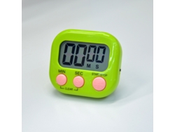 Temporizador Digital Verde, Temporizador De Cuenta Regresiva Compacto, Ideal Para Cocinas Y Gimnasios.
