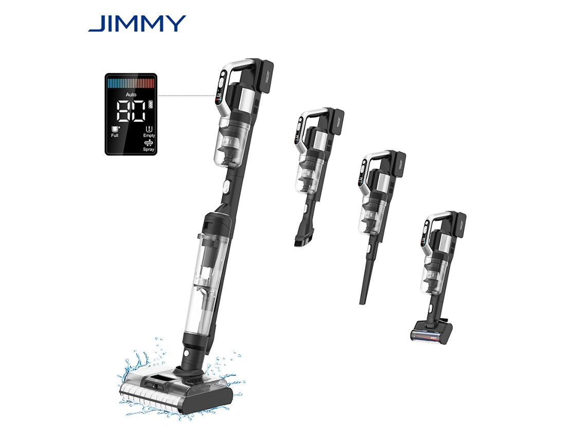 Aspiradora inalámbricaJIMMY PW11 todo en uno 400W rollo de cepillo único aire caliente secado rápido diseño plano de 180