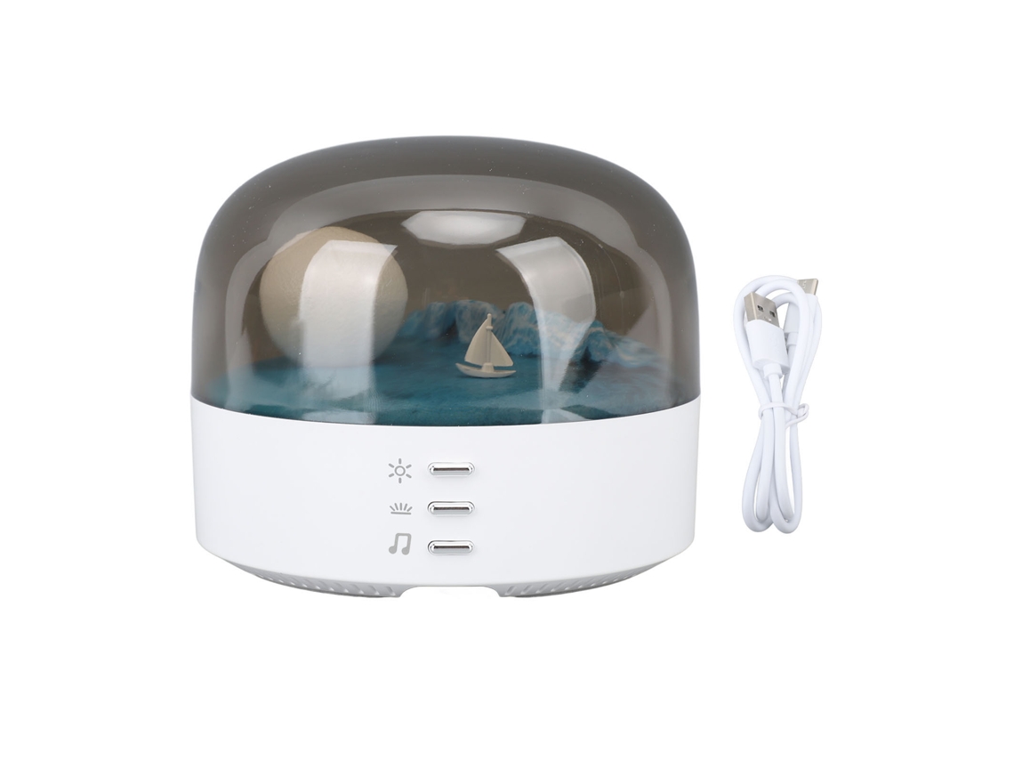 Lámpara de noche 2026 con altavoz Bluetooth, creativa, relajante, portátil, para dormitorio, blanca.