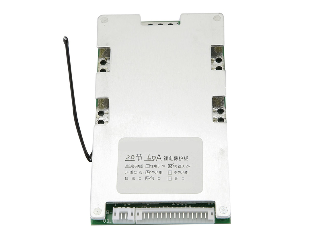 Placa De Protección Para Batería De Litio 20s 60a 3.2v Life Con Bms De Carga Balanceada Pcb