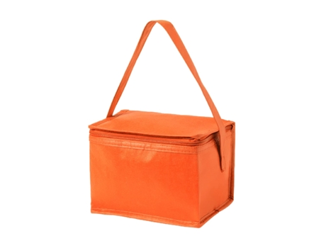 Nevera Portatil para 6 Latas con Asa Interior Isotermo en Aluminio Naranja TIENDA EURASIA