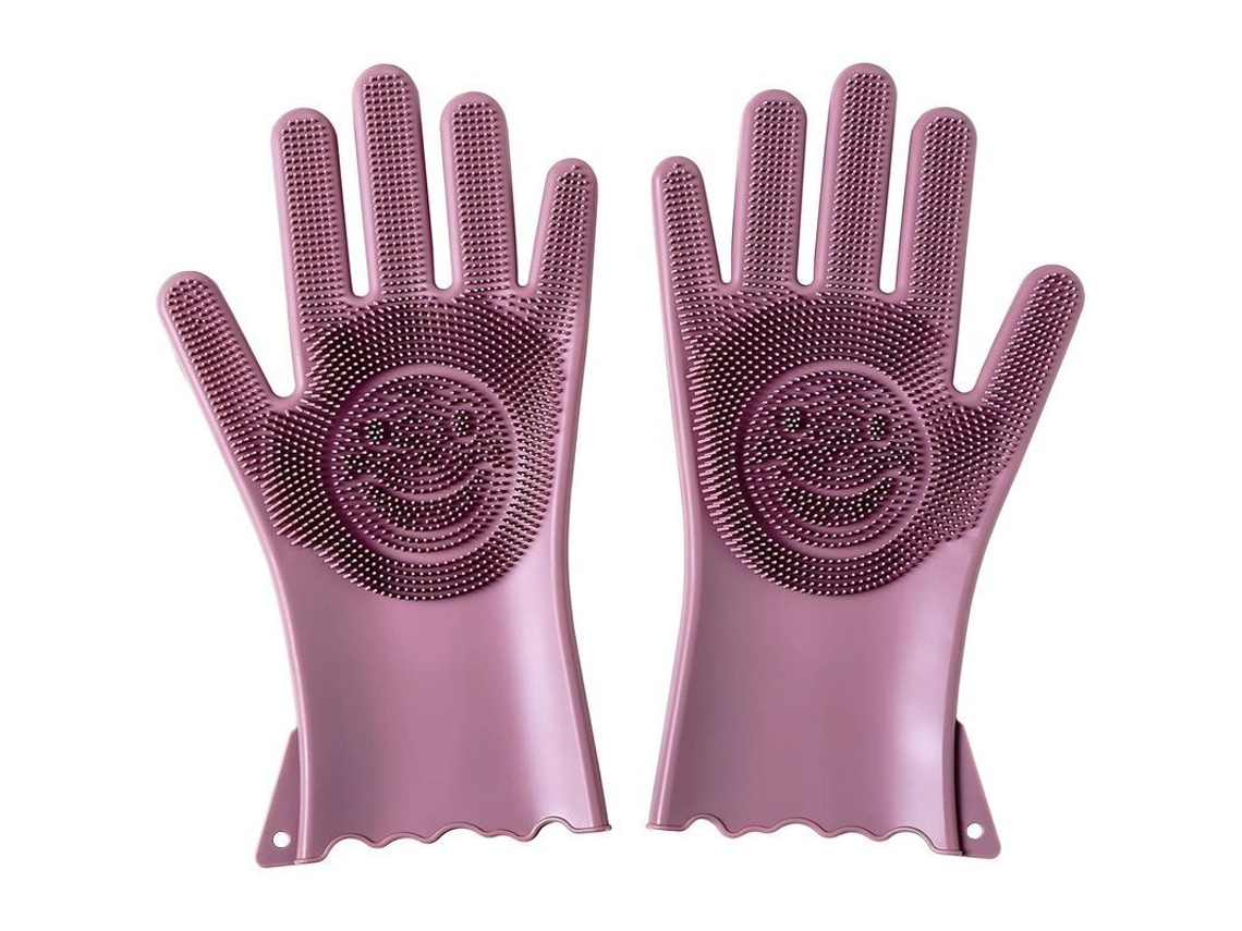 Guantes De Silicona Reutilizables Y Multiusos Para La Limpieza De La Cocina, Color Rosa.