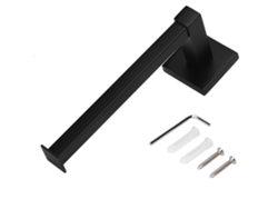 Soporte De Papel Higiénico De Acero Inoxidable Negro Para Montaje En Pared Con Estante Para Baño Y Cocina.