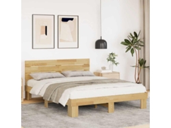 Cama De Matrimonio | Cama Para Adultos | Estructura De Cama Con Cabecero Sin Colchón 160x200 Cm