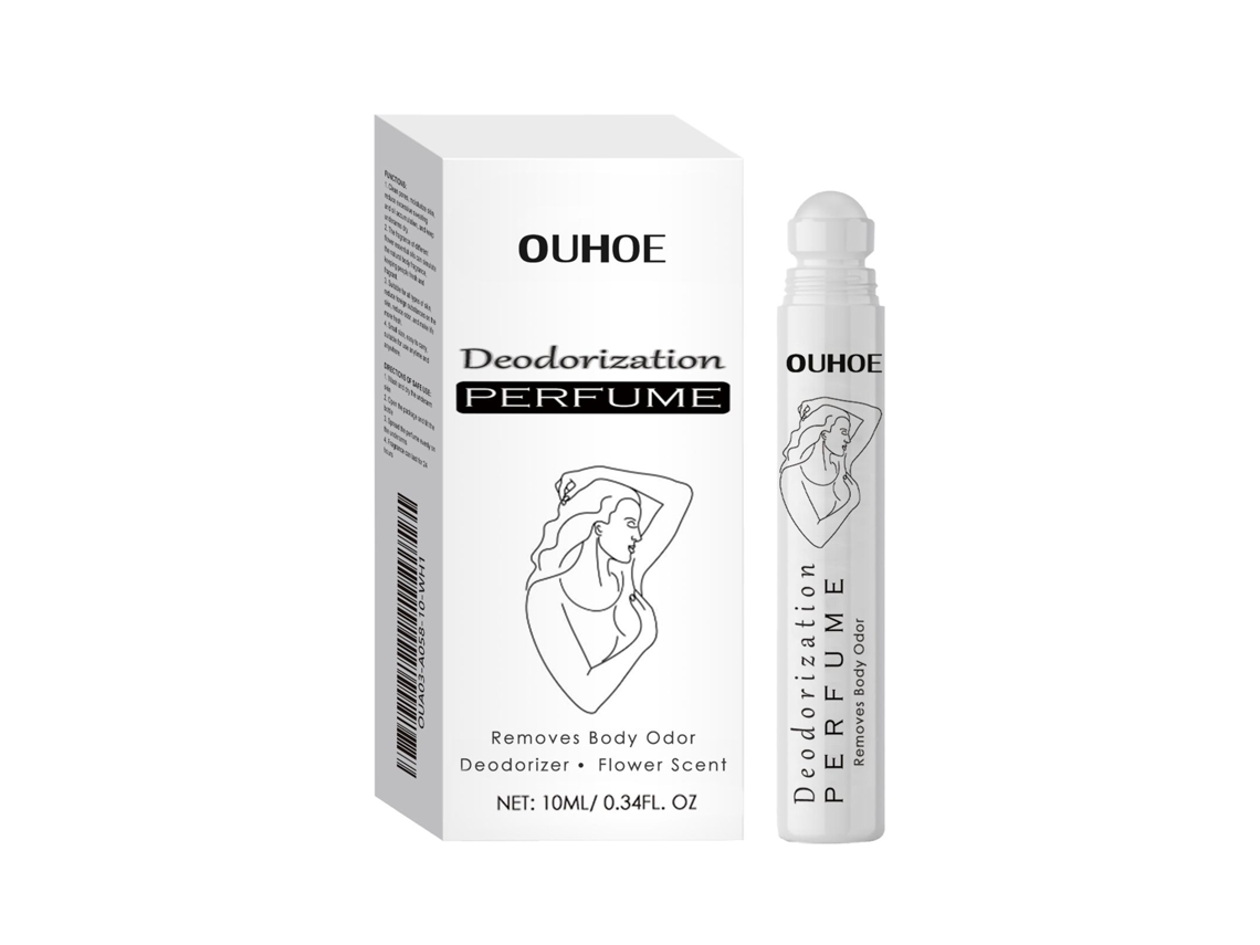 Perfume fresco en roll-on con fragancias ligeras para uso diario.
