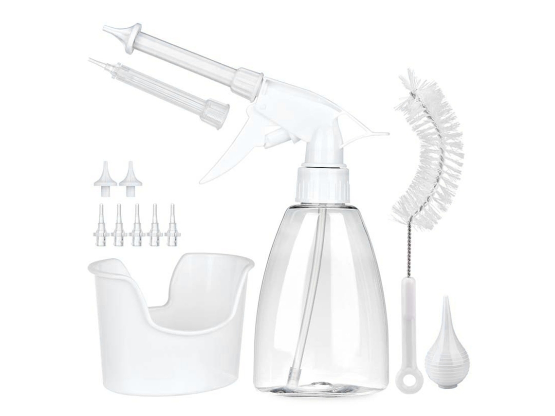 Kit De Limpieza De Oídos Con Irrigación, 300 Ml, 7 Boquillas Y Cepillo Para Eliminar La Cera.