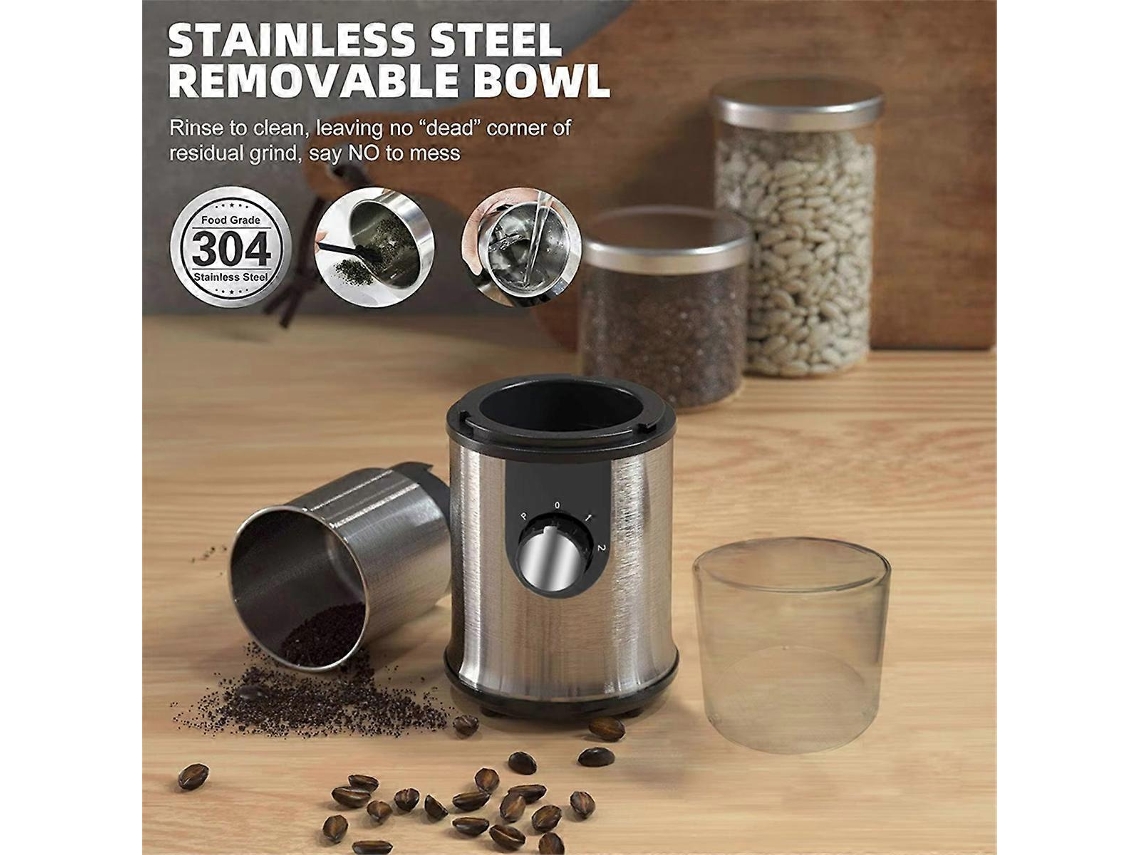 Molinillo de café eléctrico, molinillo de granos multifuncional para uso doméstico, para granos de café, especias, hierbas y Rosewell