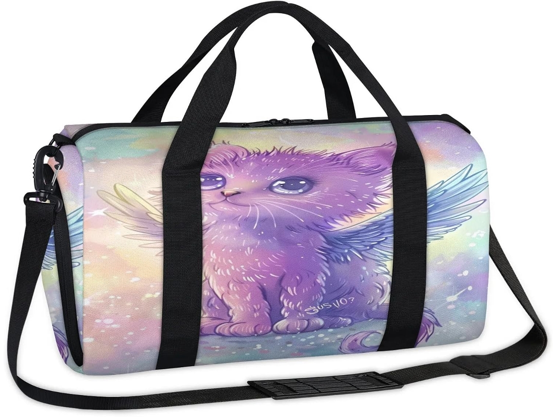Bolso Angel Cute Cat de 45x21x23 cm, tejido de poliéster. Sin marca.