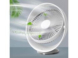 Ventilador Usb Silencioso Recargable 8 Pulgadas 2000mah, 3 Velocidades, Ángulo 60°, Portátil