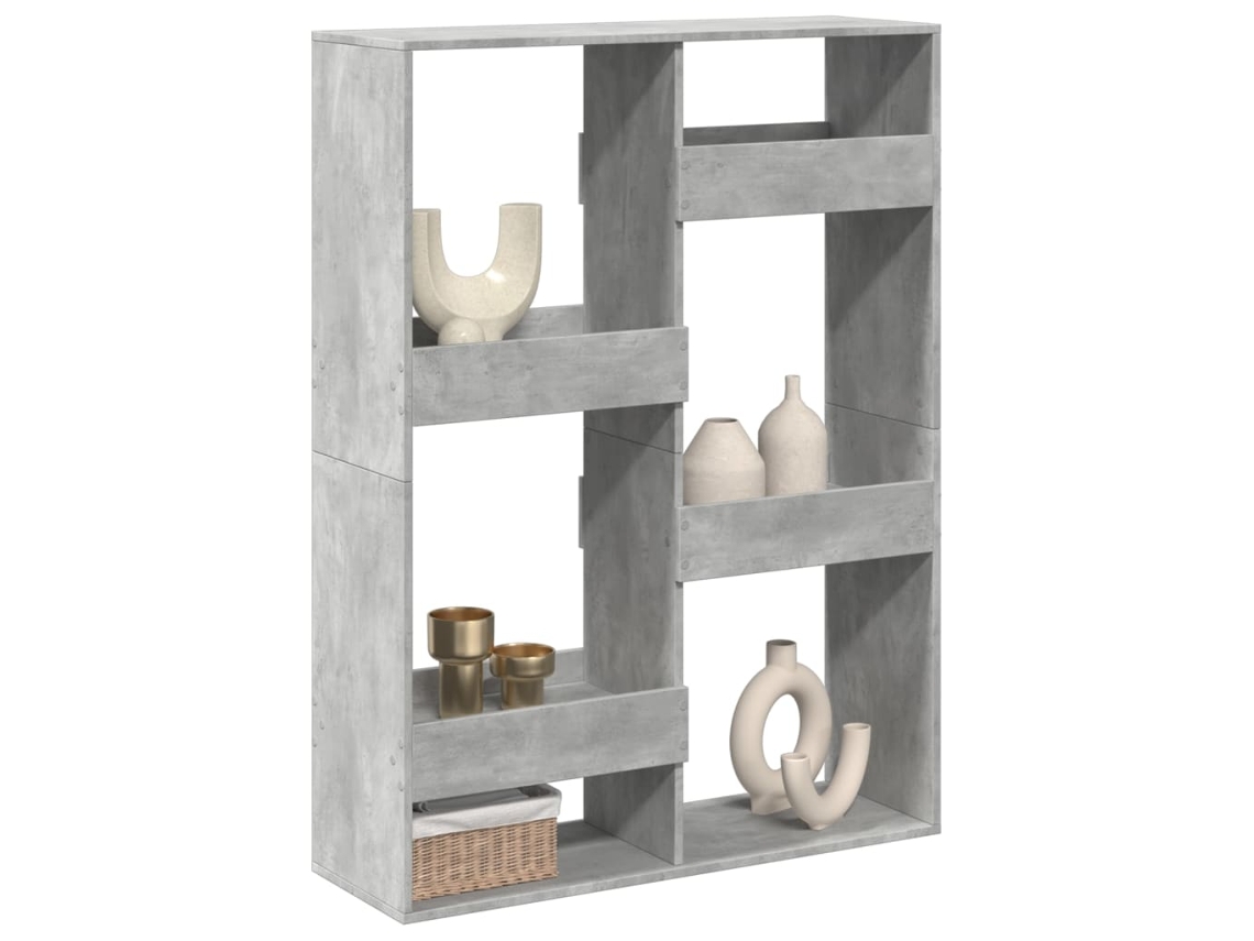 Mampara | Biombo 100x33x135 cm, derivados de madera, gris cemento, WSD230540 Lovely Home