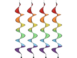 MEOIRUERY Espiral de viento, molinete de viento impermeable con cola de globo, esculturas colgantes, decoración para exteriores e interiores para tu jardín, tie