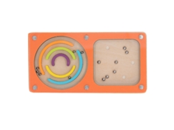Juego de pinball portátil para niños, educativo, para aprendizaje temprano, con colores brillantes y motricidad fina, seguro, hecho de madera, para niños.
