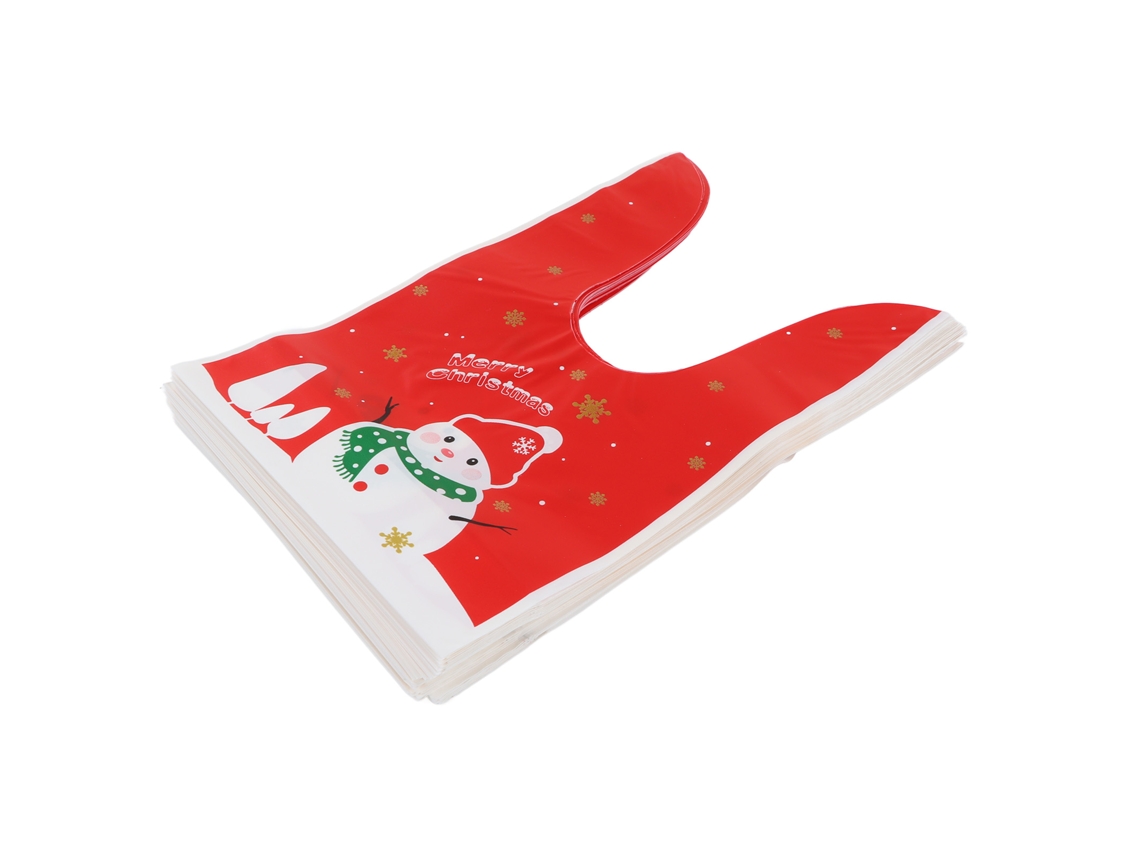 Bolsas navideñas reutilizables para galletas y dulces, 100 unidades