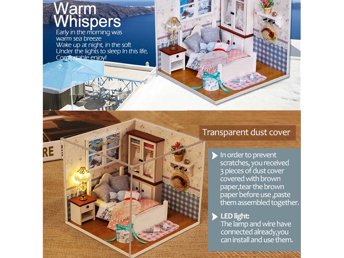 Kit De Casa De Muñecas Miniatura De Madera Para Armar, Ideal Para La Habitación De Una Niña. Regalo Perfecto Para Navidad O San Valentín.