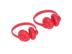 Unidades De Auriculares En Miniatura A Escala 1/12 Para Casa De Muñecas, Color Rojo.