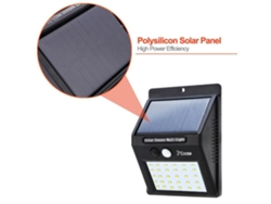 Luz solar con 30 LED, sensor de movimiento, seguridad para jardín