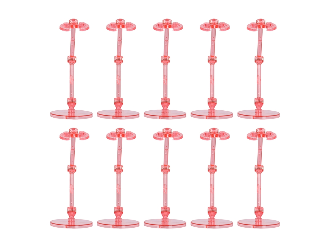 Base De Soporte Para Muñecas De 15 Cm, 10 Piezas, Plástico Translúcido, Rosa