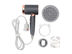 Secador De Pelo Con Iones Negativos, 1400 W, 20000 Rpm, Alta Velocidad, Control De Temperatura, Bajo Nivel De Ruido, Color Gris.