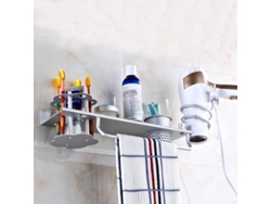 Soporte multifuncional de aluminio para secador de pelo, soporte para secador de pelo, estante de baño Ly Ebike