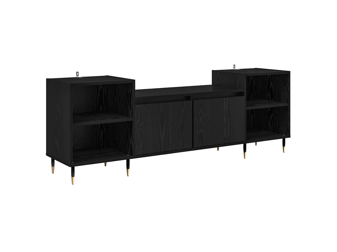 Maison Exclusive - Gabinete De Tv Roble Negro 160 X 35 X 55 Cm