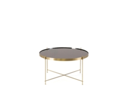 Mesa de Centro 70 X 70 X 40H en Vidrio Templado Latón STONES Marissa