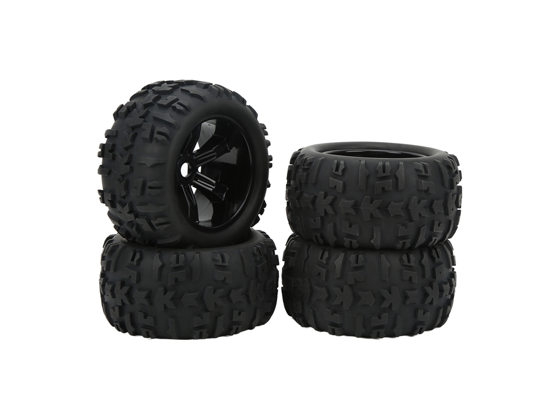 4pcs Neumáticos De Caucho Rc Resistentes Al Desgaste Para Coches Rc Traxxas Maxx Arrma Kraton 1/8 1/10