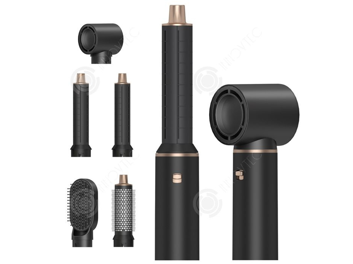Secador de pelo Inn de 38 cm, material de nailon, 5 en 1, 3 velocidades, control inteligente de temperatura, secado rápido, cepillo soplador Innovtec