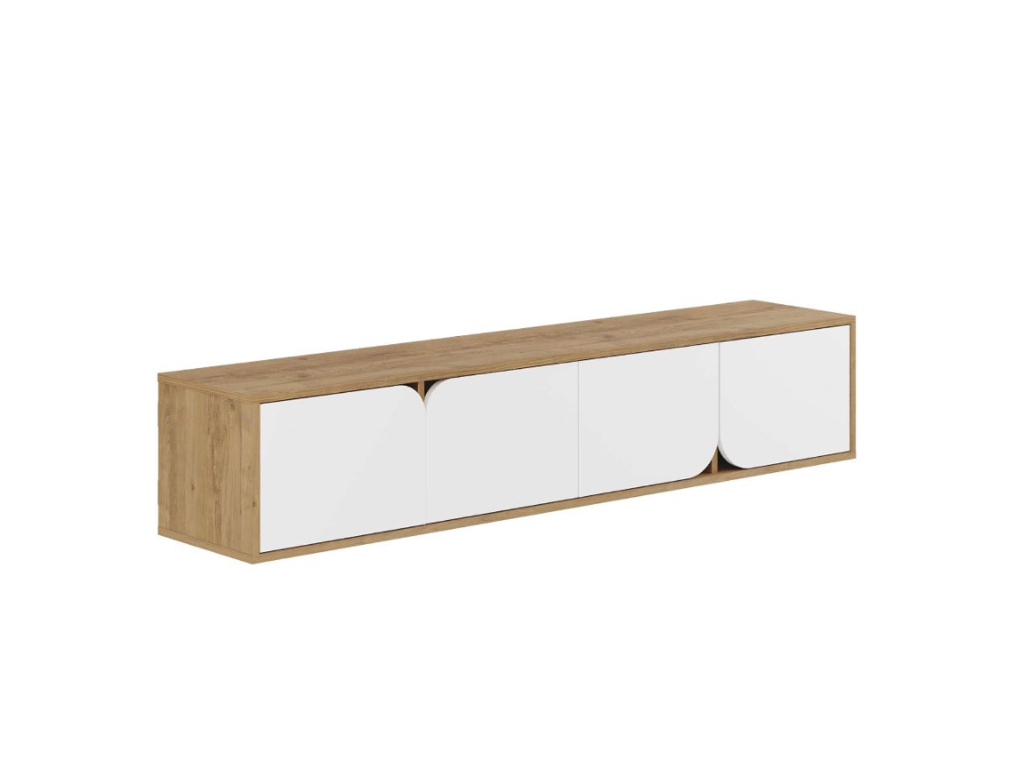 Mueble de TV VENPRODIN Spark (180 cm - Roble - Blanco)
