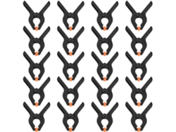 20 soportes de fondo para fotografía, pequeños clips para papel, lienzo y tela, para estudio fotográfico, color negro