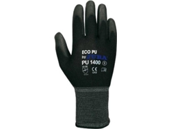 Guantes Nylon Revest. Poliuretano Negro Nº9 - Pu1400 Juba