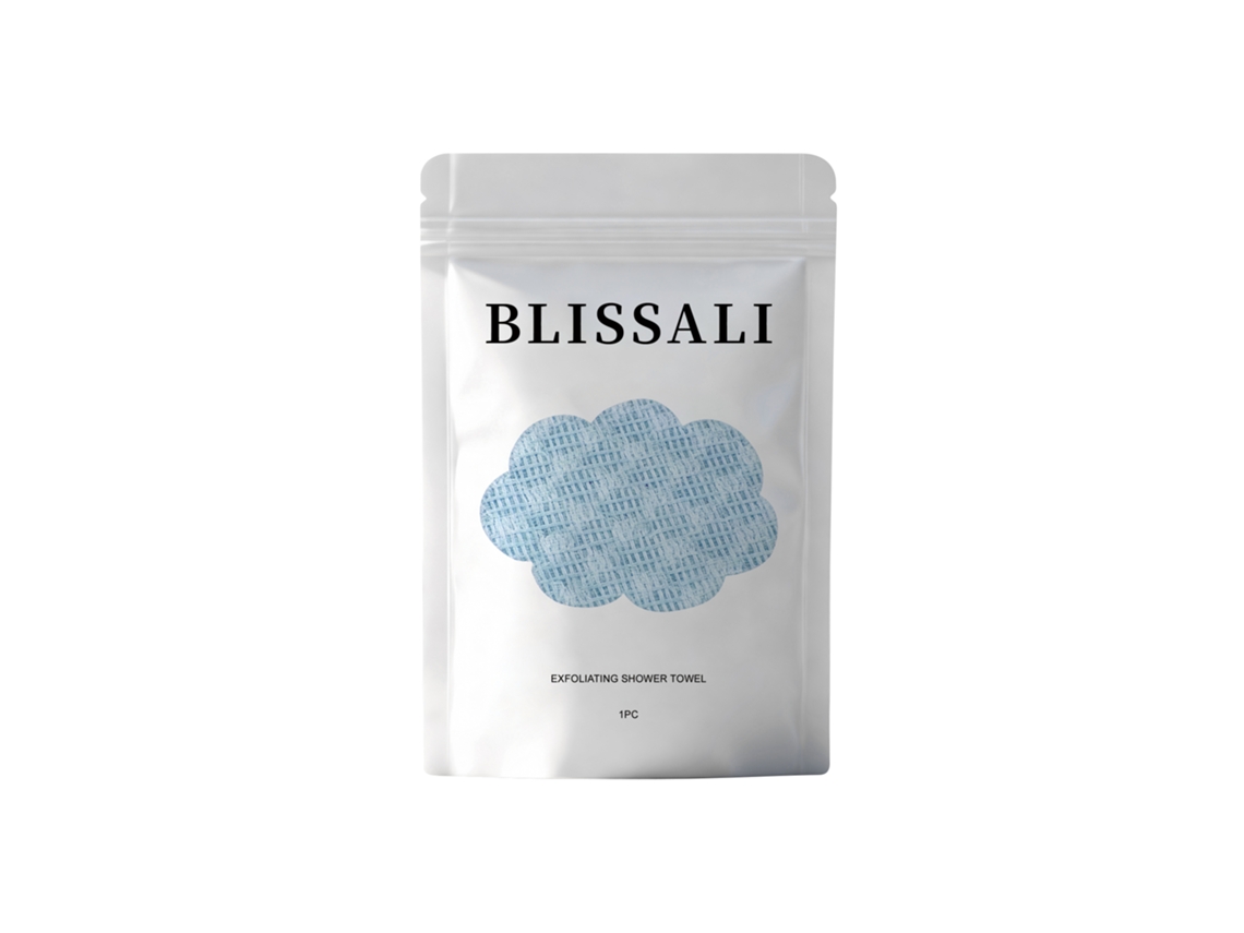 Toalla de baño exfoliante azul