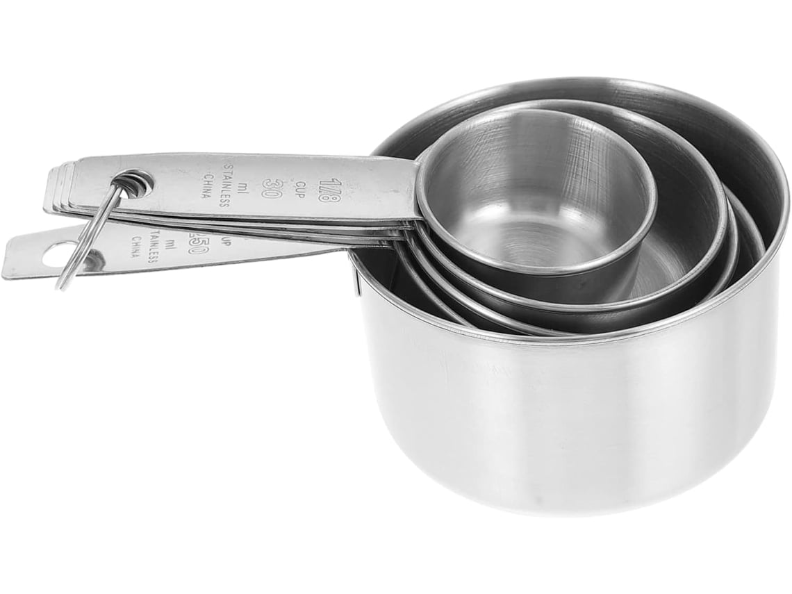 Tazas Medidoras De Cocina. Tazas Medidoras De Varios Tamaños Que Se Pueden Apilar, Convenientes Para Un Fác...